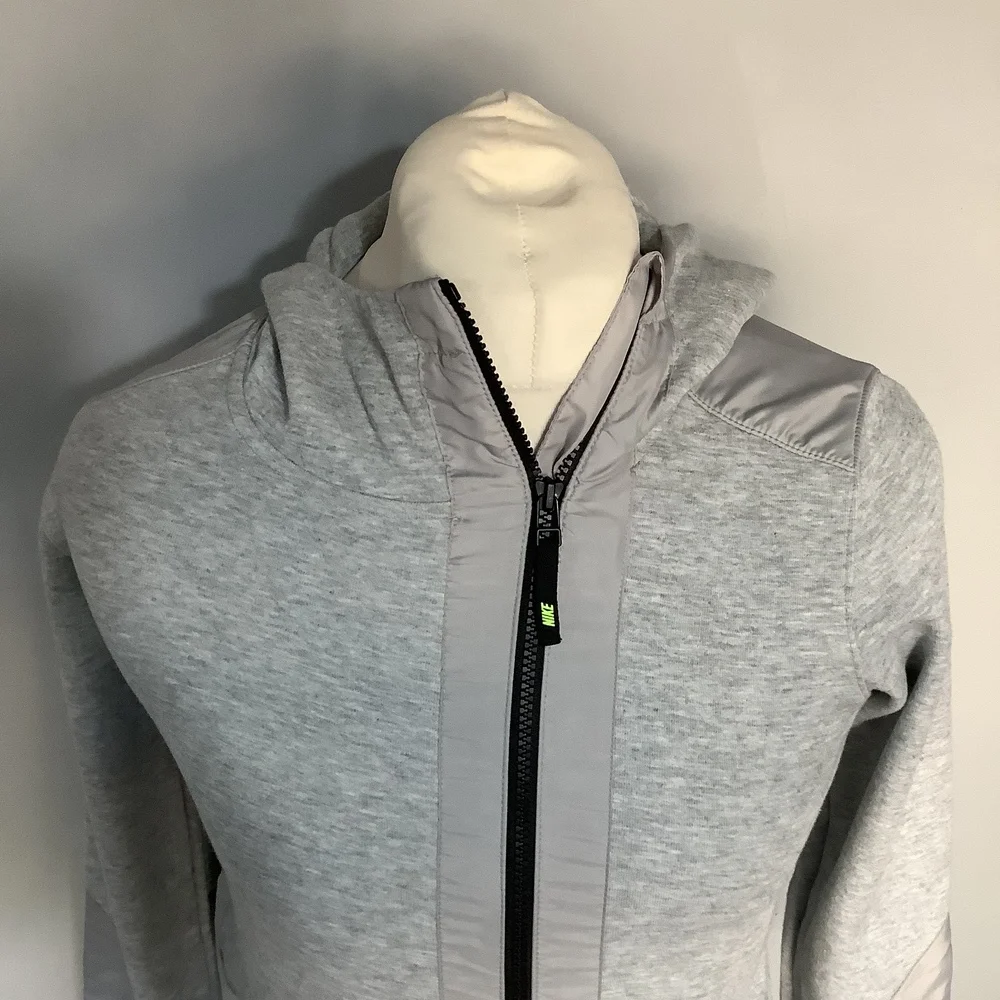 Nike Full Zip Track Top - Size S - Grey Marl - Fitted - Cotton - P2P 18” - Picture 4 of 9